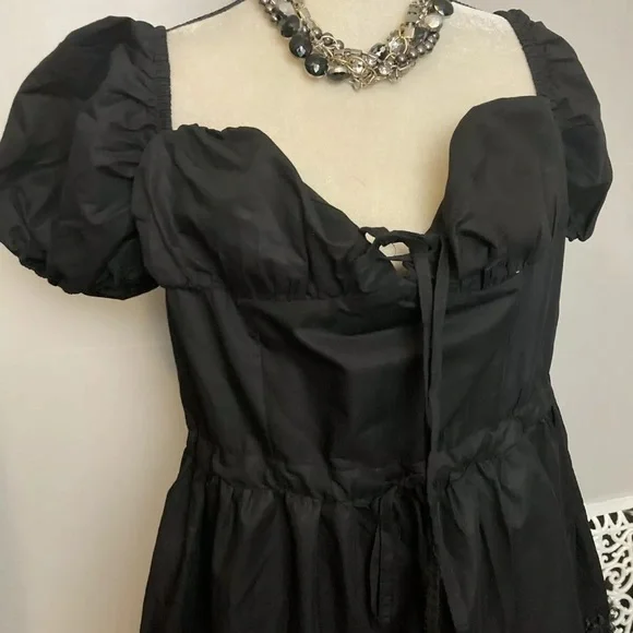 4-27 LTT dress black mini off shoulder sexy party 24 ruffle goth - Picture 2 of 7